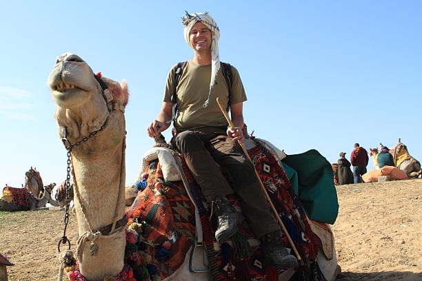 Camel ride along the desert in Agadir.