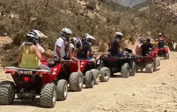 Quad biking adventure in Tamraght, Morocco with stunning mountains views