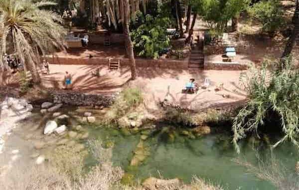 Scenic waterfall in Paradise Valley