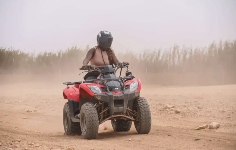 Quad biking from Taghazout to Agadir sand dunes with Atlantic view