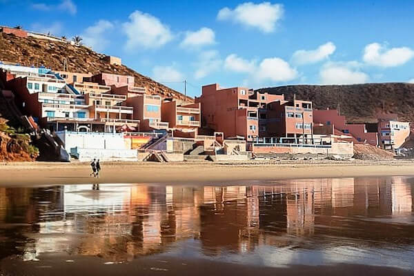 Photography at Legzira Beach red cliffs Morocco
