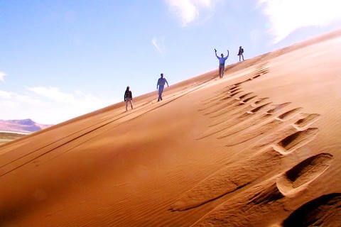 Traditional Berber village near Timlalin Dunes on desert trip
