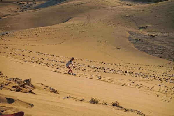 Exciting sandboarding adventure from Anza, Morocco.