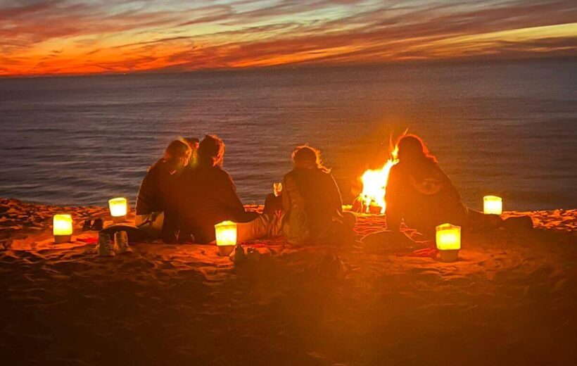 Evening desert atmosphere during a sunset dinner trip from Taghazout
