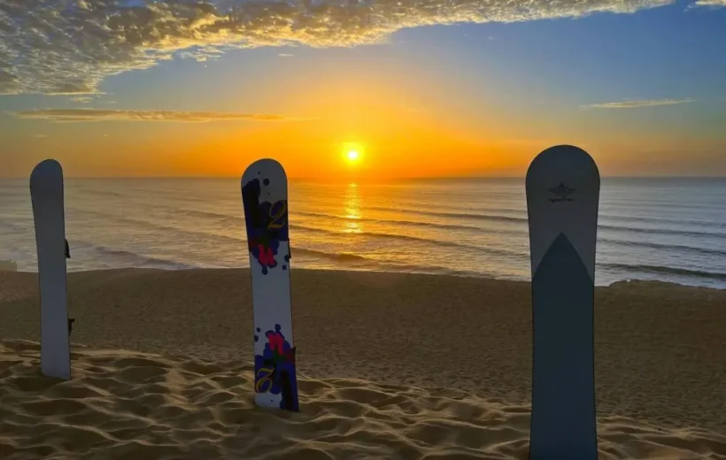 Sandboarding in Agadir with stunning dune views